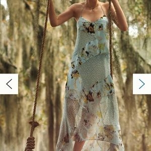 NWT Anthropologie Rainflower Lace Maxi Dress sz 2